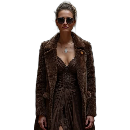 jacket, dress, earth tones, scotty transparent PNG cut-out