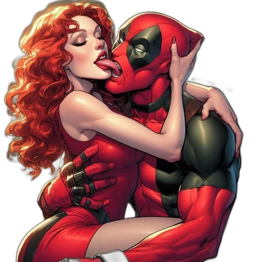 comic book art, concept art, red, garden transparent PNG cut-out