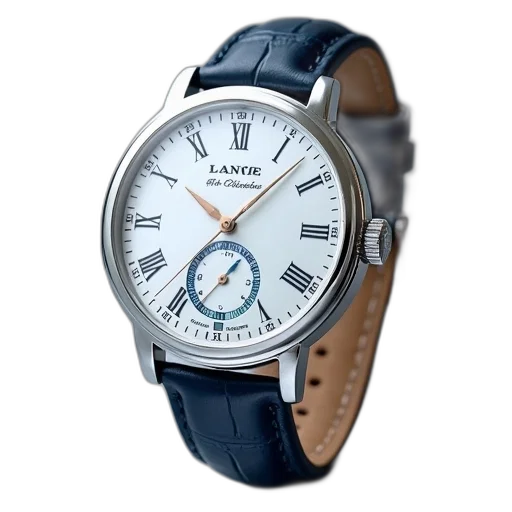 lange, watch, silver, white transparent PNG cut-out