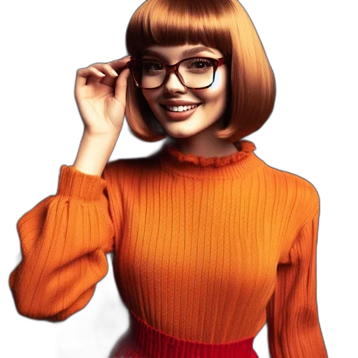 hair, dress, face, staff transparent PNG cut-out