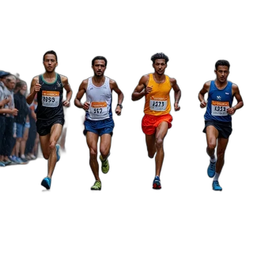 group, runners, participating, marathon transparent PNG cut-out