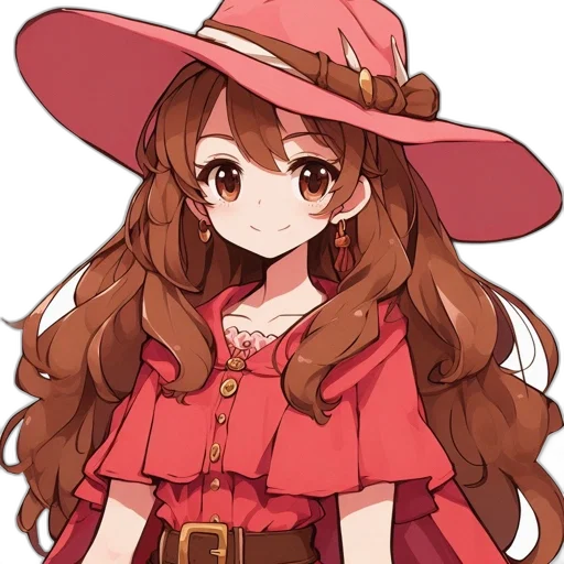 hat, staff, crown, flower transparent PNG cut-out