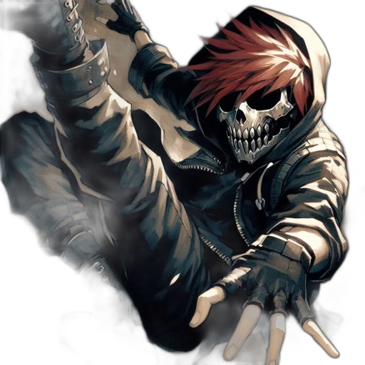 weapon, jacket, sword, mask transparent PNG cut-out