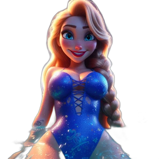 dress, 3d render, cartoon, fantasy art transparent PNG cut-out