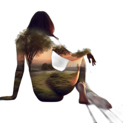 hair, creature, umbrella, concept art transparent PNG cut-out