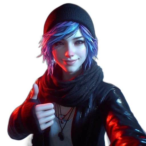 jacket, face, hat, concept art transparent PNG cut-out