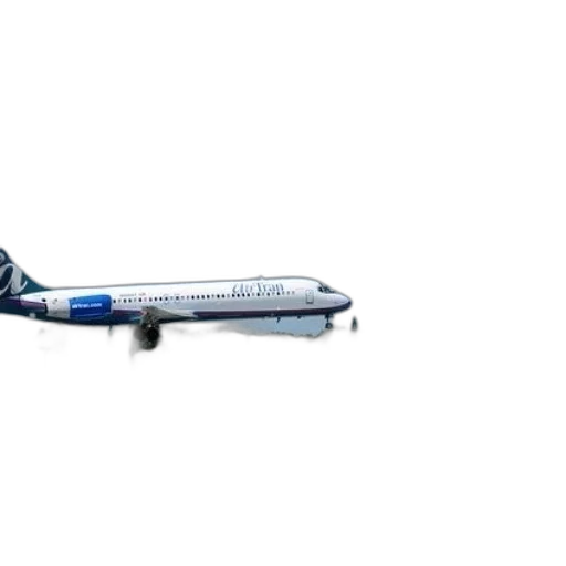 3d render, commercial, airplane, takes transparent PNG cut-out
