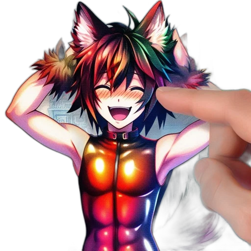 mask, animal, anime, pixel art transparent PNG cut-out