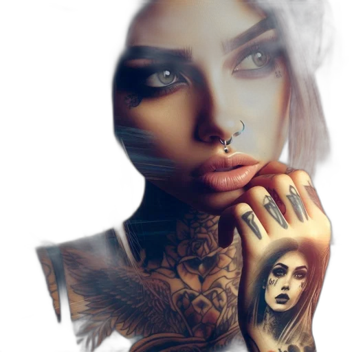 face, jewelry, mask, photorealistic transparent PNG cut-out