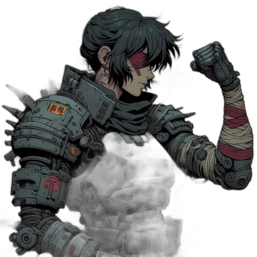 weapon, robot, sword, staff transparent PNG cut-out