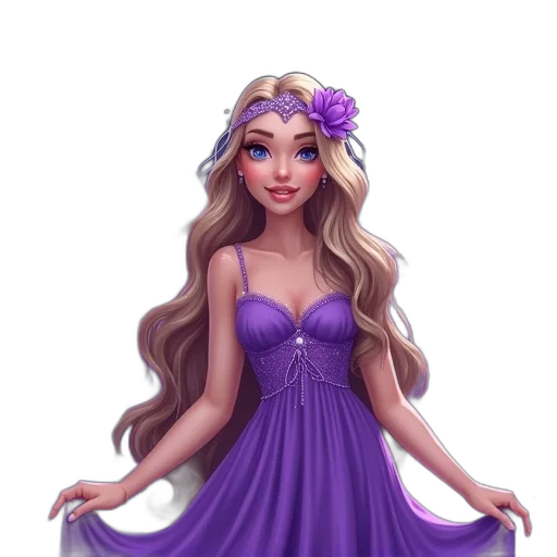 dress, crown, jewelry, fantasy art transparent PNG cut-out