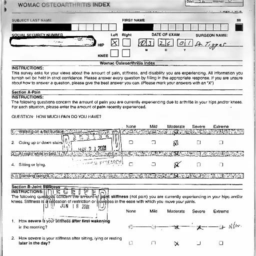 womac, osteoarthritis, index, form transparent PNG cut-out