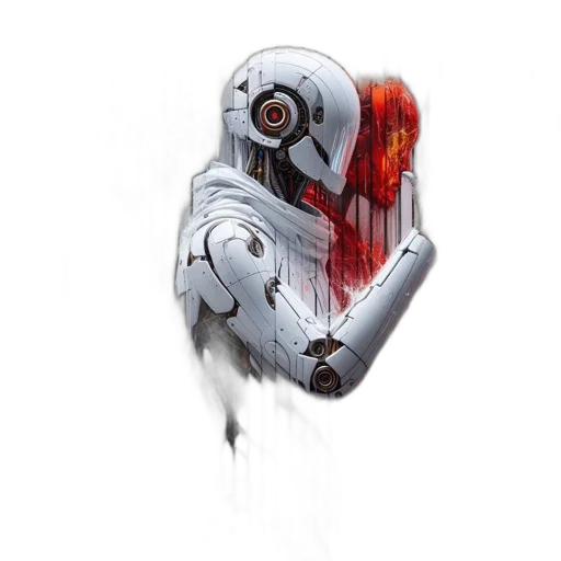 robot, creature, mask, weapon transparent PNG cut-out