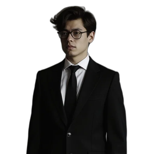 staff, jacket, face, photorealistic transparent PNG cut-out