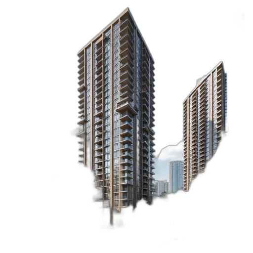 building, 3d render, photorealistic, concept art transparent PNG cut-out