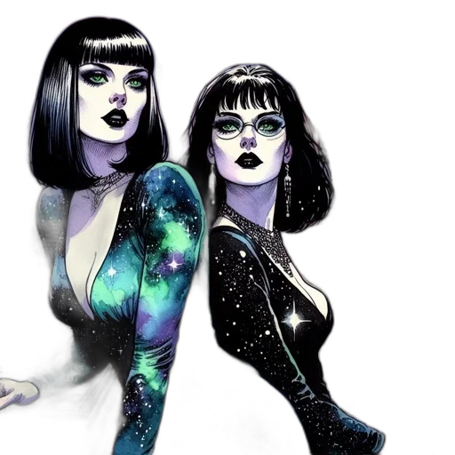 comic book art, concept art, fantasy art, cartoon transparent PNG cut-out