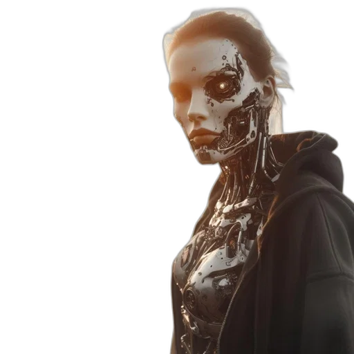 robot, mask, face, cyberpunk transparent PNG cut-out