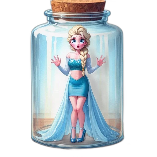 bottle, dress, crown, jewelry transparent PNG cut-out