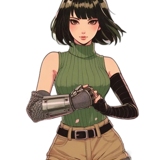weapon, staff, jacket, concept art transparent PNG cut-out
