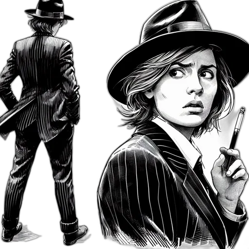 hat, comic book art, concept art, pencil sketch transparent PNG cut-out