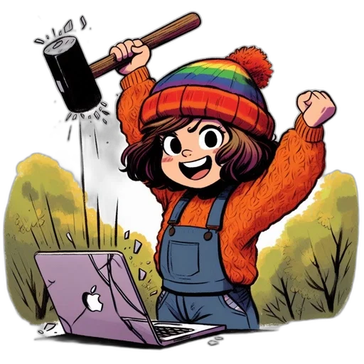 staff, weapon, hat, robot transparent PNG cut-out