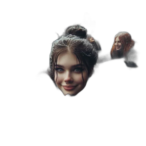 face, mask, hair, creature transparent PNG cut-out