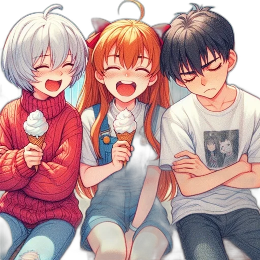 staff, umbrella, anime, cartoon transparent PNG cut-out