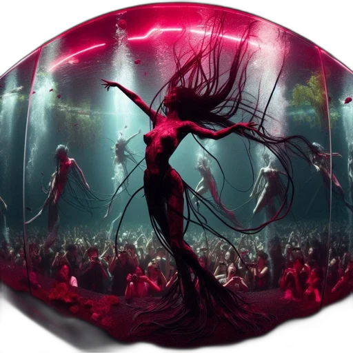 dress, mask, umbrella, creature transparent PNG cut-out