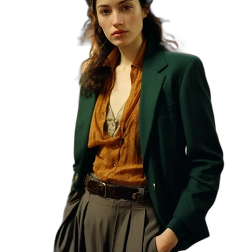 jacket, jewelry, staff, dress transparent PNG cut-out