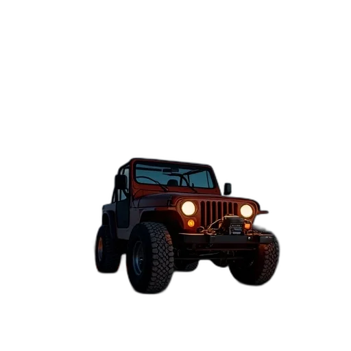 car, pixel art, 3d render, concept art transparent PNG cut-out