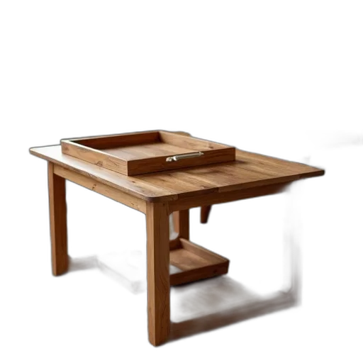 furniture, 3d render, photorealistic, wooden transparent PNG cut-out