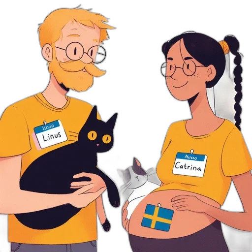 cartoon, concept art, two, individuals transparent PNG cut-out