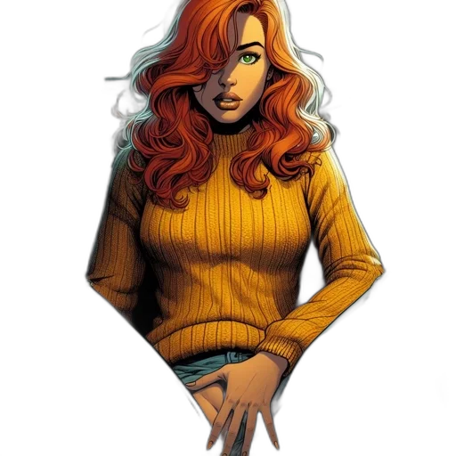 jacket, dress, comic book art, concept art transparent PNG cut-out
