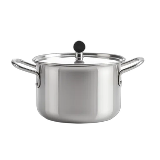 stainless, steel, pot, lid transparent PNG cut-out
