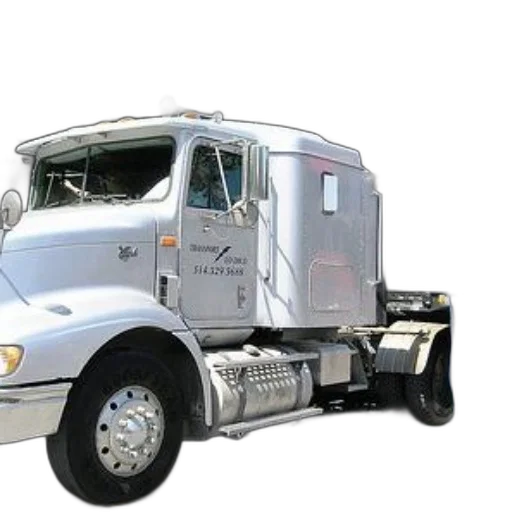 silver, semi-truck, number, 5143293688 transparent PNG cut-out