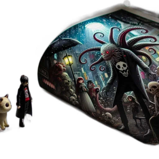 concept art, fantasy art, outer space, underwater transparent PNG cut-out