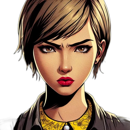 face, comic book art, cartoon, concept art transparent PNG cut-out