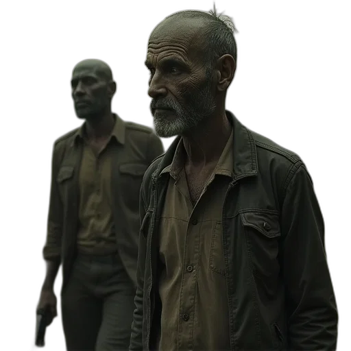 jacket, staff, face, concept art transparent PNG cut-out