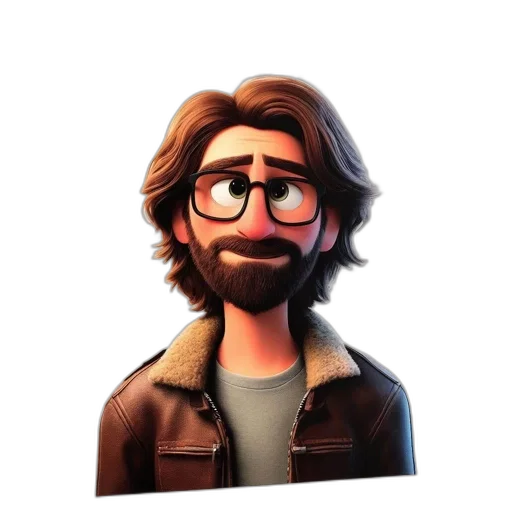 face, jacket, staff, hair transparent PNG cut-out