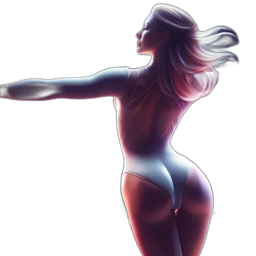 hair, dress, staff, robot transparent PNG cut-out