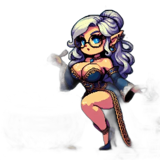 staff, dress, concept art, pixel art transparent PNG cut-out