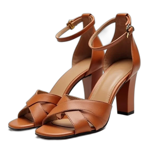shoes, 3d render, photorealistic, earth tones transparent PNG cut-out