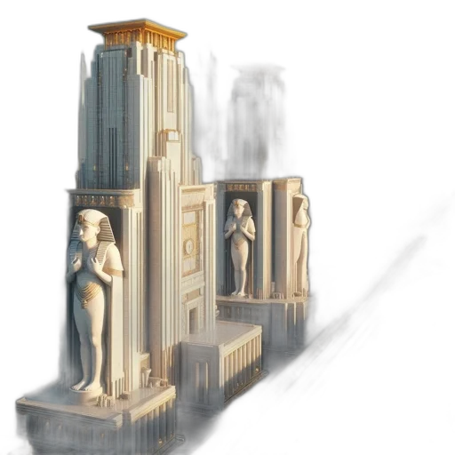 building, 3d render, concept art, photorealistic transparent PNG cut-out
