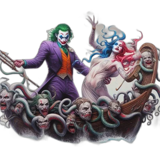 concept art, comic book art, fantasy art, underwater transparent PNG cut-out