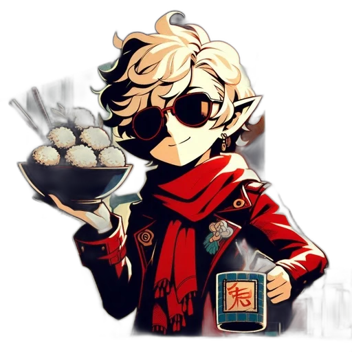 staff, jacket, weapon, pixel art transparent PNG cut-out