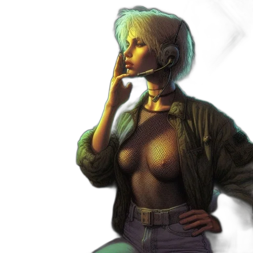 jacket, robot, cyberpunk, concept art transparent PNG cut-out