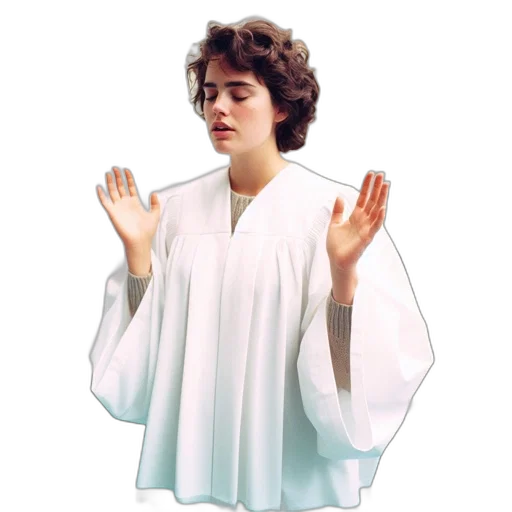 jacket, staff, dress, vaporwave transparent PNG cut-out