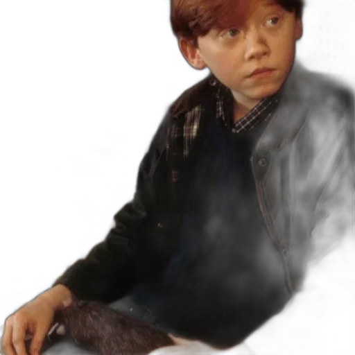 jacket, creature, face, staff transparent PNG cut-out