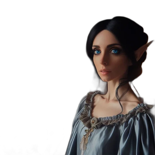 dress, fantasy art, concept art, 3d render transparent PNG cut-out