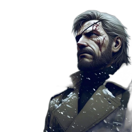face, jacket, weapon, concept art transparent PNG cut-out